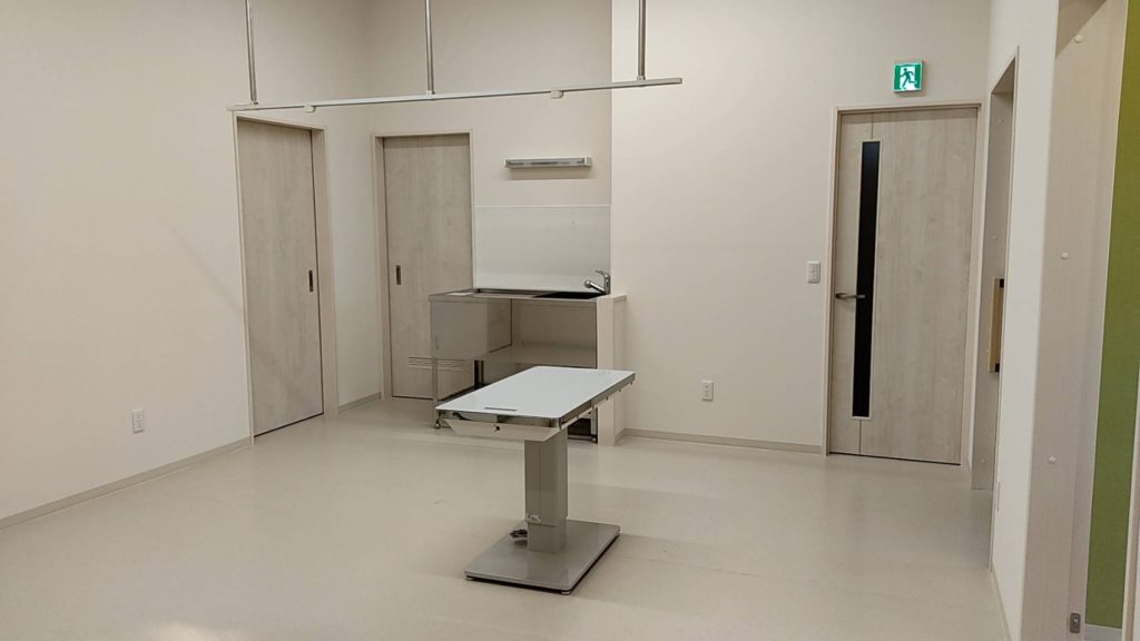 札幌市北区新川のエキゾチック対応動物病院の処置室